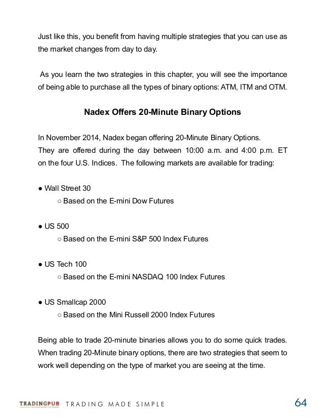 Binary options on thinkorswim